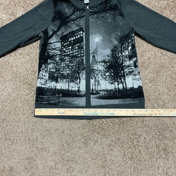 CHRISTOPHER & BANKS ZIP FRONT CARDIGAN. PETITE/LARGE. - Picture 6 of 8